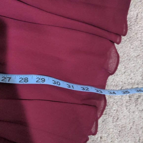 Lulu's Forevermore Mini Skater Dress Burgundy size Small - Picture 8 of 11